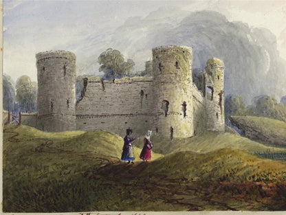 Mary Webster (1794-1883) - Watercolour Painting - Pevensey Castle Sussex - 18425