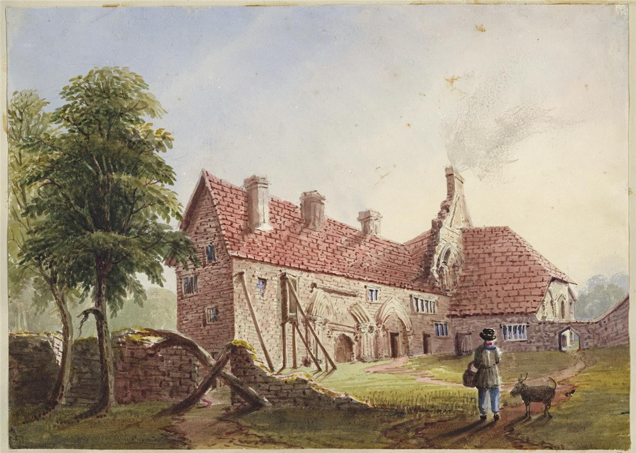 Mary Webster (1794-1883) Watercolour Painting Michelham Abbey Priory 18420