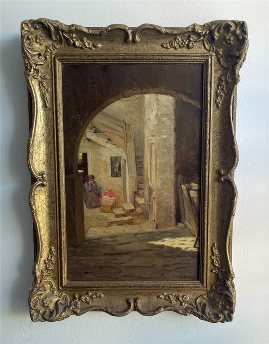 Thomas Bowman Garvie (1859-1944) Oil Painting Baveno Maggiore Italy 19100