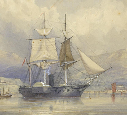 Walter William May (1831-1896) Watercolour Painting China - Chinese Harbour 18634