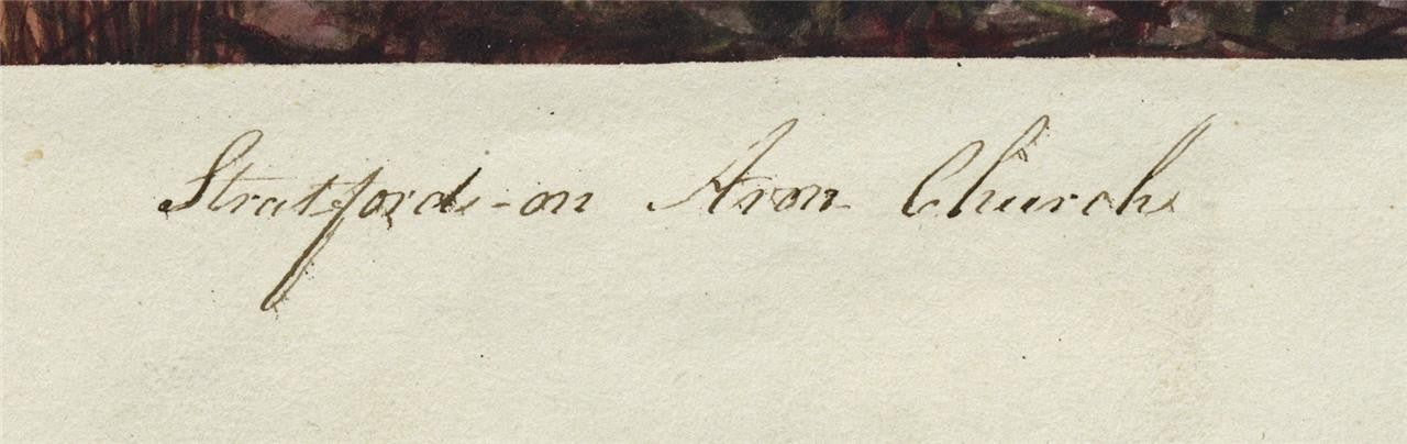 Mary Webster (1794-1883) Watercolour Painting - Stratford-upon-Avon Church 18464