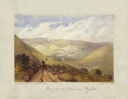 Mary Webster (1794-1883) Watercolour Painting From The Downs Near Brighton 18386