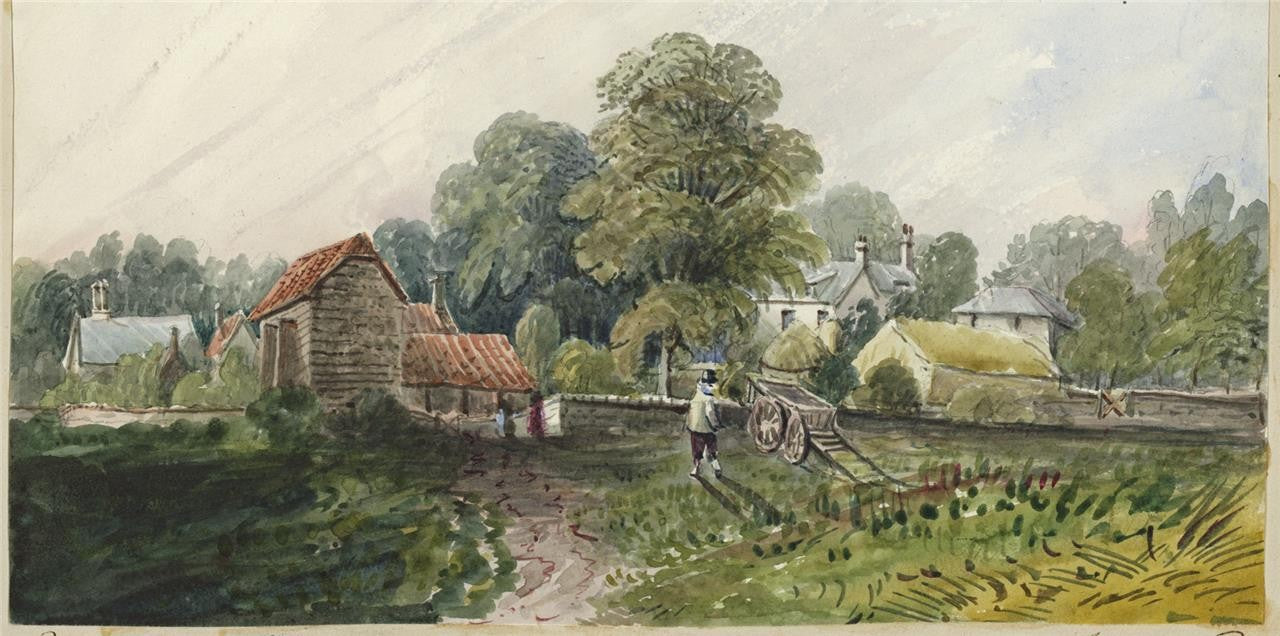 Mary Webster (1794-1883) Watercolour Painting - Infant School Eastbourne 18425