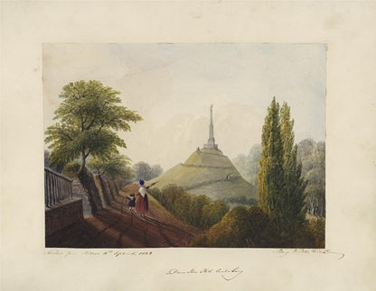 Mary Webster (1794-1883) Watercolour Painting - Dane John Mound Canterbury 18439