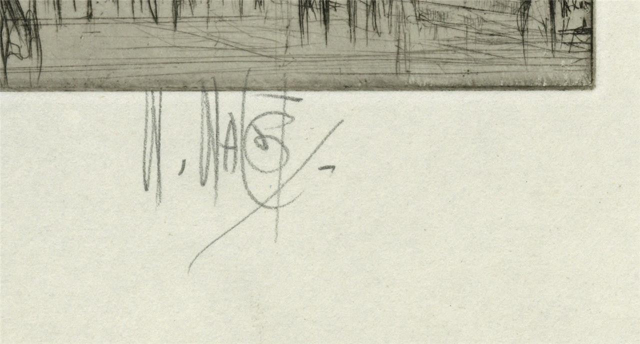 William Walcot (1874-1943) Pencil Signed Etching The Bank Of England London2