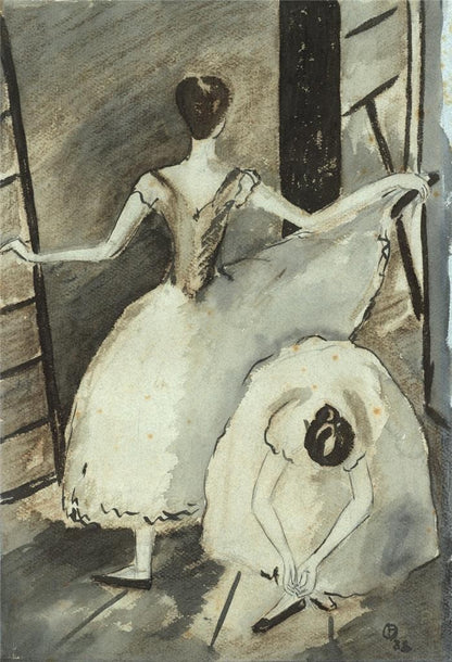 Phyllis Chilton Osborne Watercolour Painting Vic-Wells Ballet Cambridge 19380