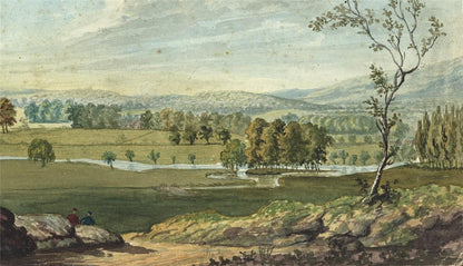 James Wilcox (1778-1865) Watercolour Painting - Landscape Near Northampton 18205