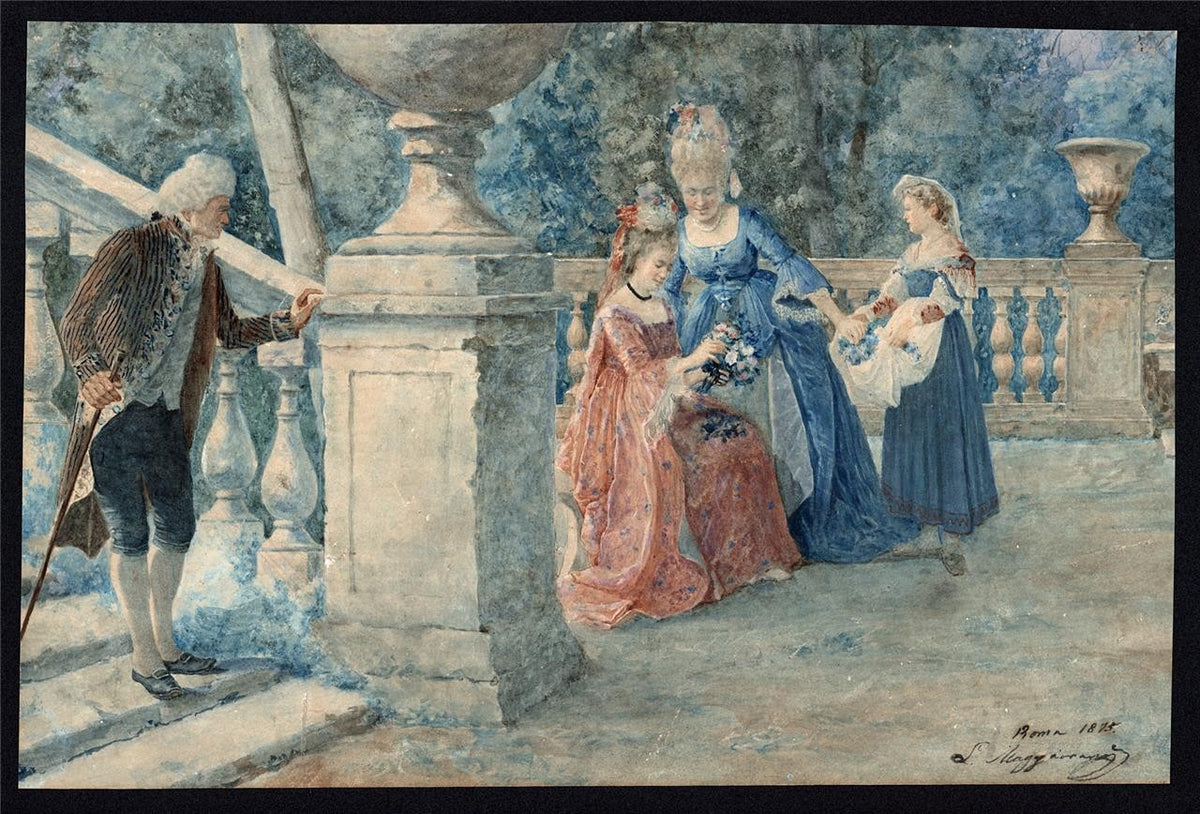 Luigi Maggiorani - Watercolour Painting - Rome / Roma Italy 1875 19th Century1