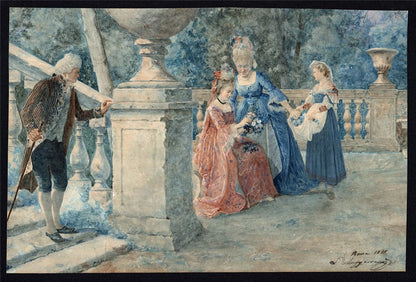 Luigi Maggiorani - Watercolour Painting - Rome / Roma Italy 1875 19th Century1