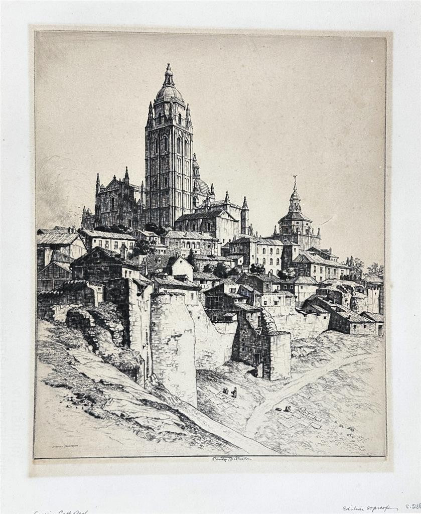 Stanley Anderson (1884-1966) Signed Etching - Segovia Cathedral, 192811