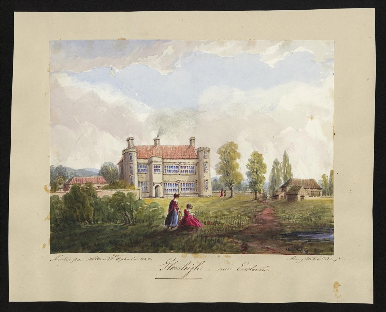 Mary Webster Watercolour Painting Glenleigh Glyndley? Near Eastbourne 18421