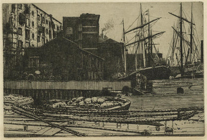 Mortimer Menpes (1855-1938) - Pencil Signed Etching - Near Billingsgate London0