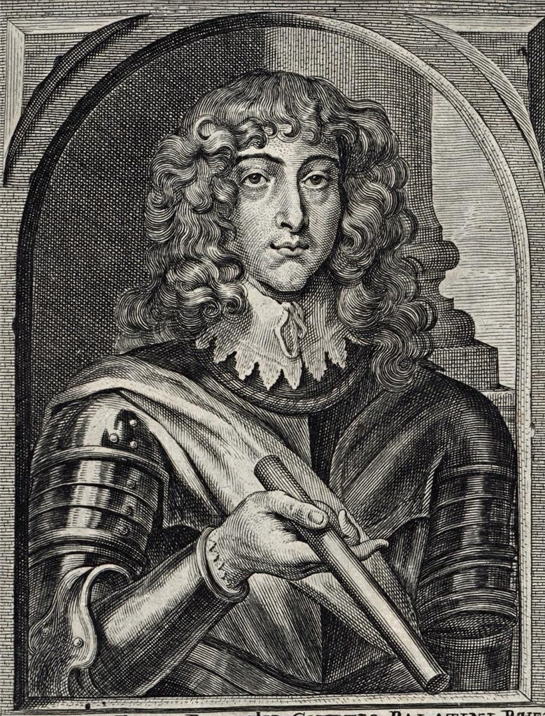 Pieter de Jode II After Van Dyck - Line Engraving Prince Rupert, Count Palatine2