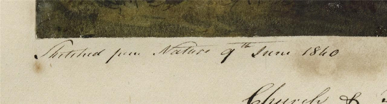 Mary Webster (1794-1883) Watercolour Painting Cheltenham Church & Parsonage 18403