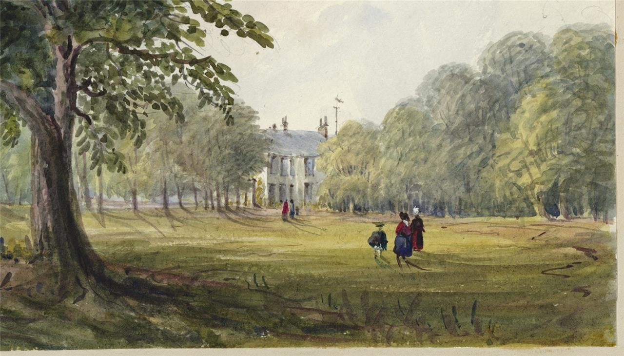 Mary Webster (1794-1883) Watercolour Painting - Old Eastbourne 19th Century3