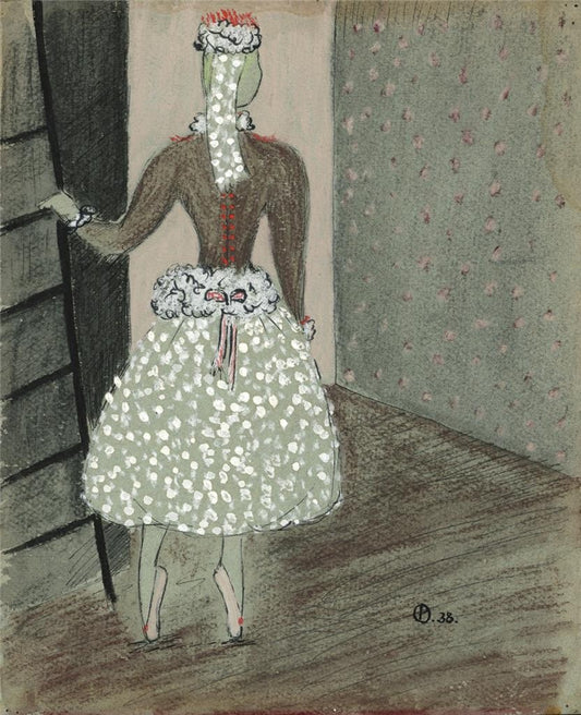 Phyllis Chilton Osborne Mixed Media Drawing Ballerina Ballet Dancer 19380