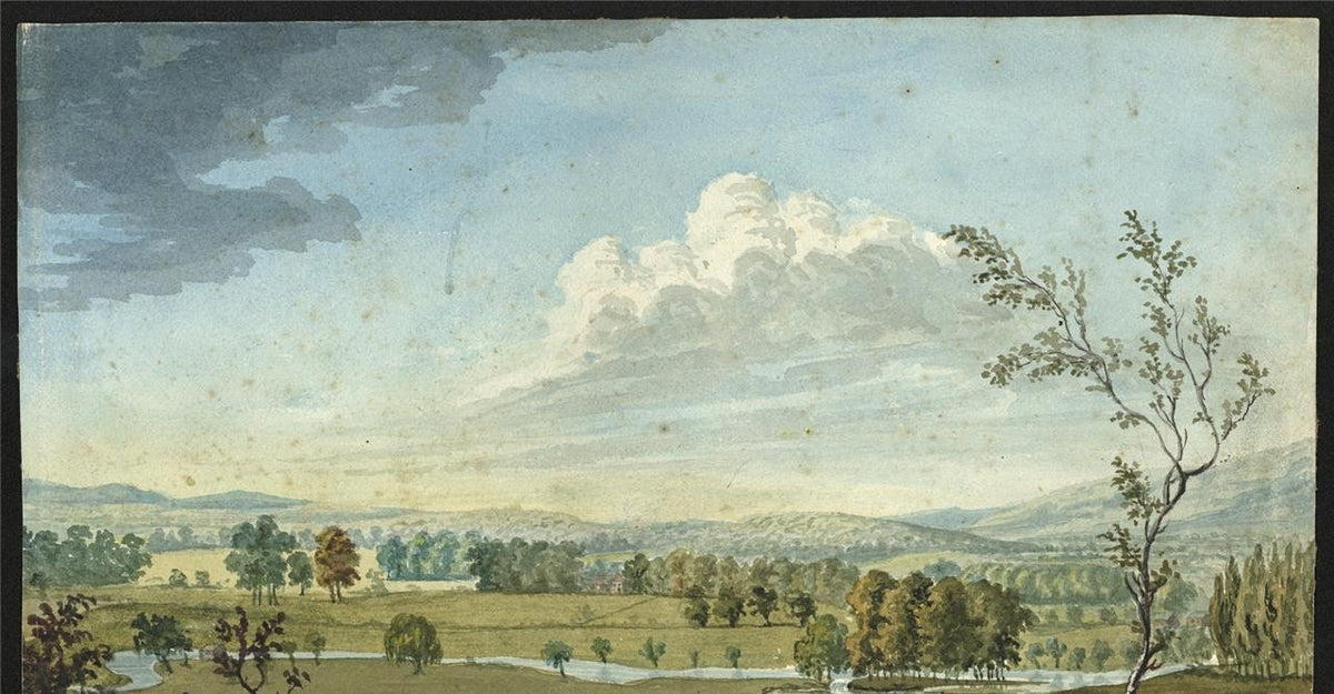 James Wilcox (1778-1865) Watercolour Painting - Landscape Near Northampton 18206