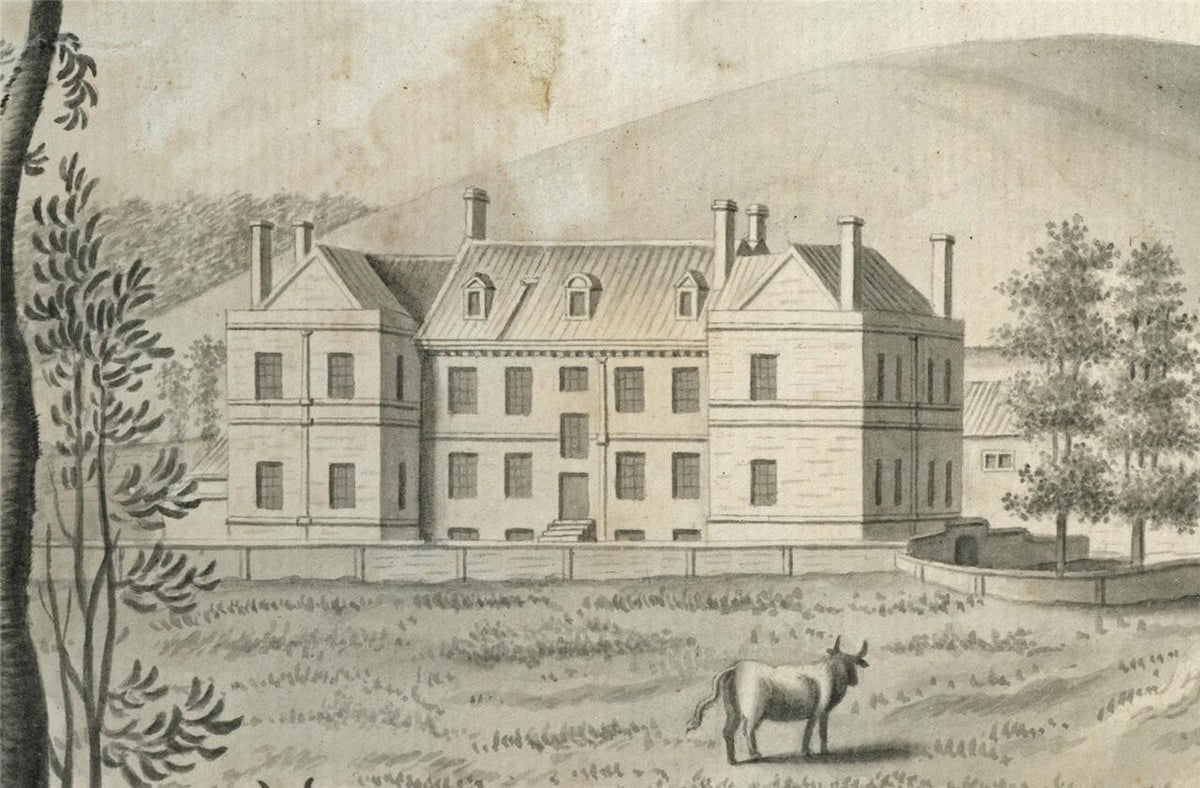 View Of Nethercot House Watercolour Painting Late 18th / Early 19th Century17