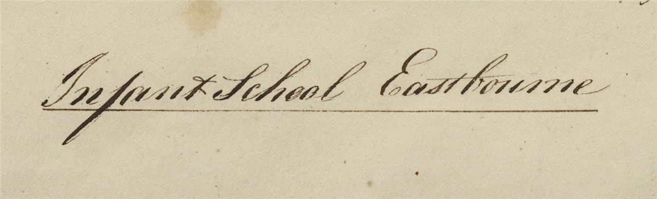 Mary Webster (1794-1883) Watercolour Painting - Infant School Eastbourne 18424