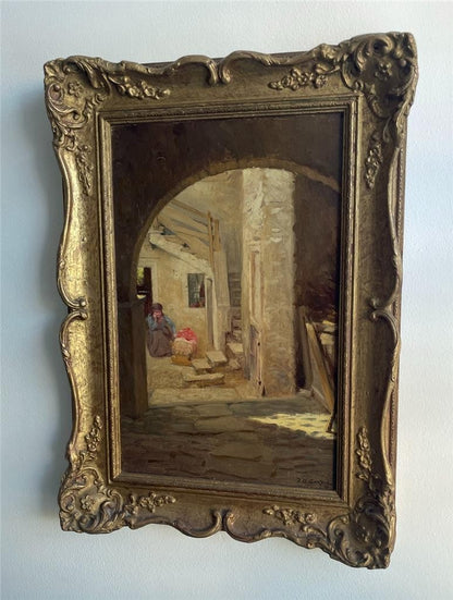 Thomas Bowman Garvie (1859-1944) Oil Painting Baveno Maggiore Italy 19105