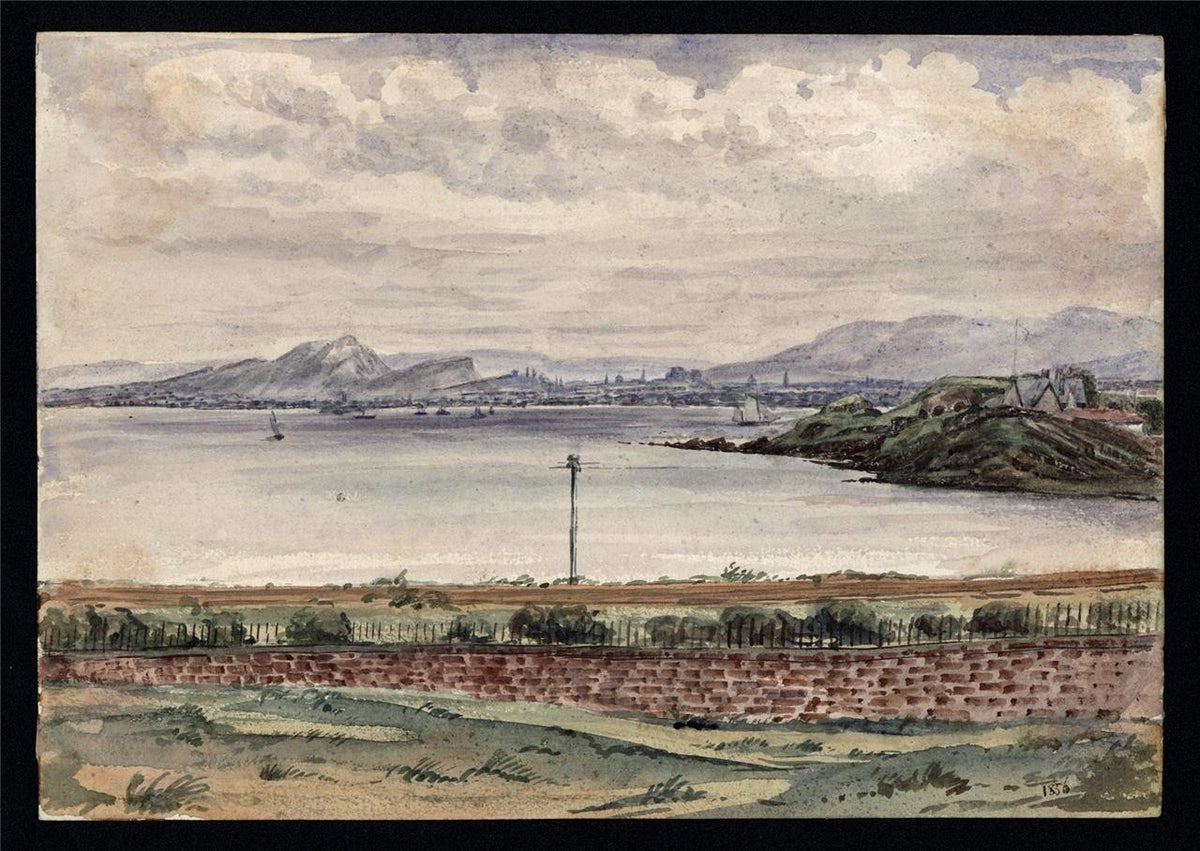 Burntisland Scotland 1856 Antique Watercolour Painting - 19th Century3