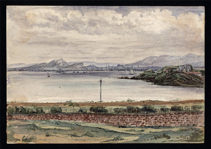 Burntisland Scotland 1856 Antique Watercolour Painting - 19th Century3