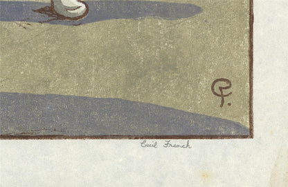 Cecil French (18791953) Pencil Signed Woodcut  Early 20th Century3
