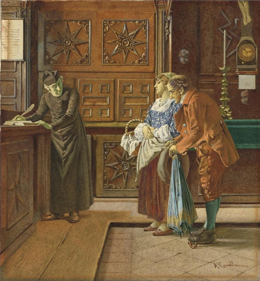 Antonio Canella (1849-1922) Watercolour Painting 19th Century0