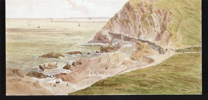 Capstone Point Ilfracombe Devon 1866 Watercolour Painting - 19th Century10
