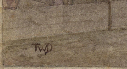 T W Downing Antique Watercolour Painting Congreve Street Birmingham2