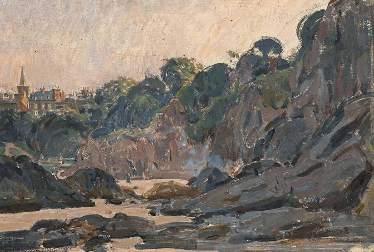 Dugald Sutherland MacColl (1859-1948) Oil Painting - North Bay Coastline 19325