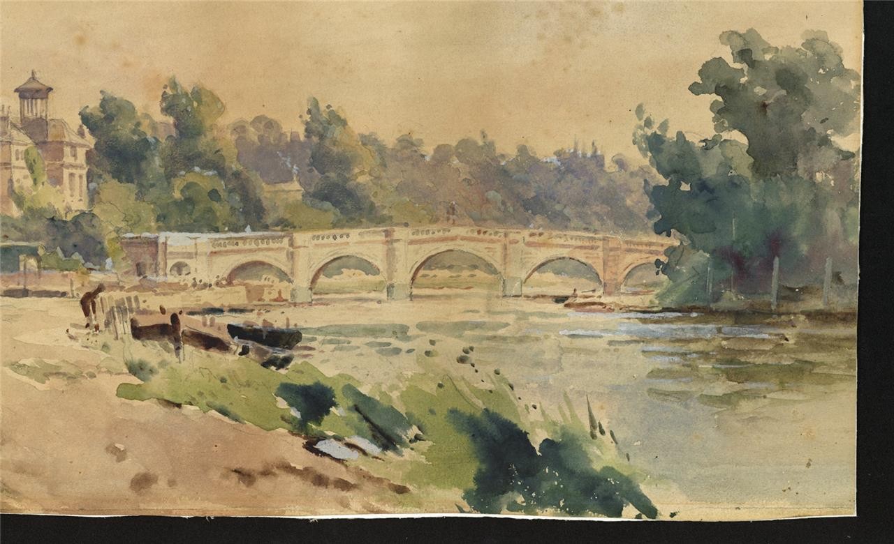 Richmond Bridge London - Watercolour Painting - Late 19th / Early 20th Century7