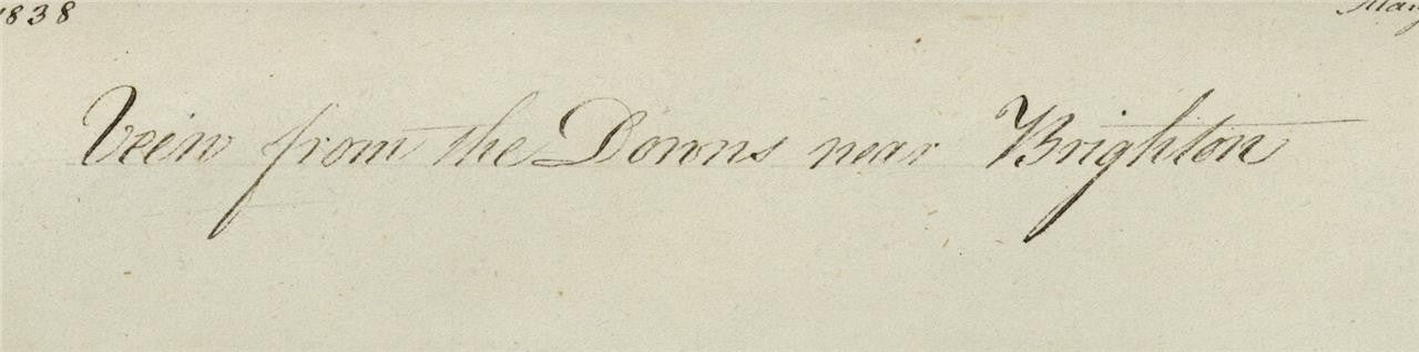 Mary Webster (1794-1883) Watercolour Painting From The Downs Near Brighton 18383