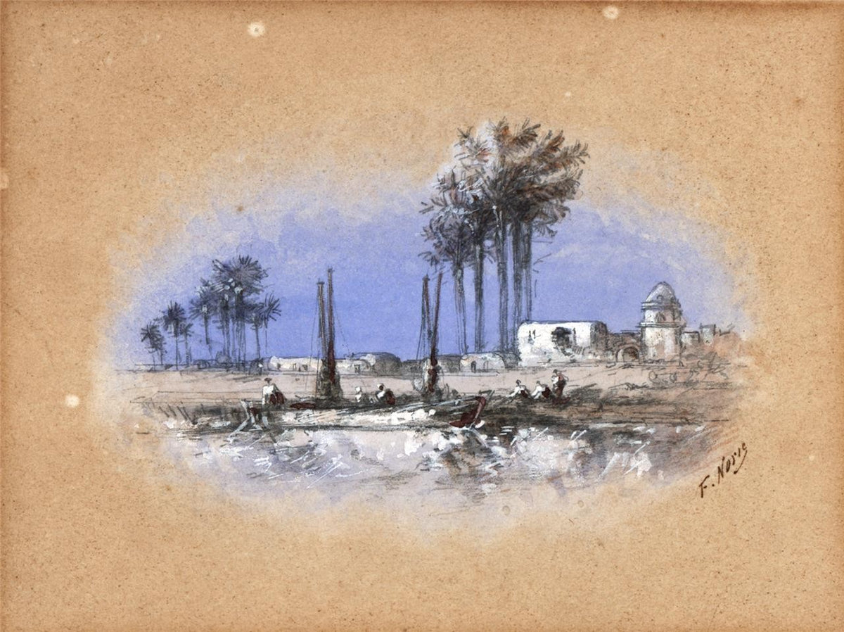 Frank V. Norie - Miniature Watercolour Painting - North Africa - 19th Century3