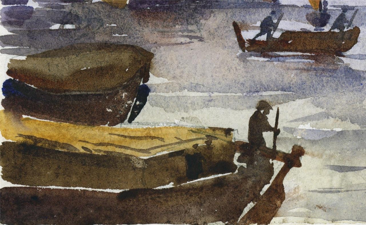 Arthur Herbert Hussey Watercolour Painting Saigon Ho Chi Minh City Vietnam 190811