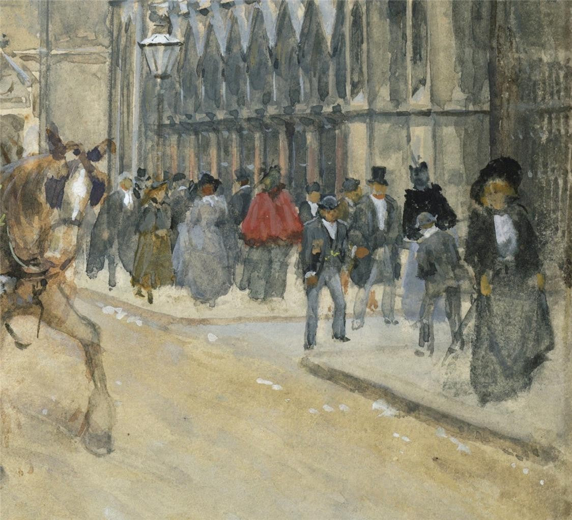 Henry Edward Tidmarsh Watercolour Painting - Royal Courts Of Justice London 18976