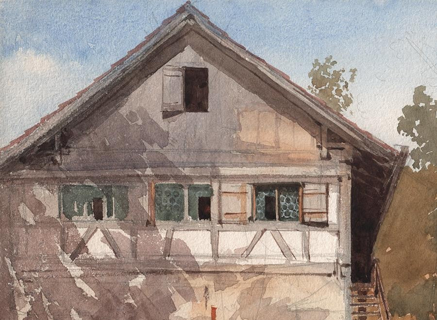 Sir George Charles D’Aguilar - Watercolour Painting Near Salenstein Switzerland3