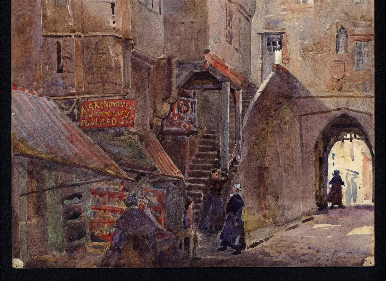 Alfred Crowdy Lovett (1862-1919) Watercolour Painting - Mont Saint-Michel France3