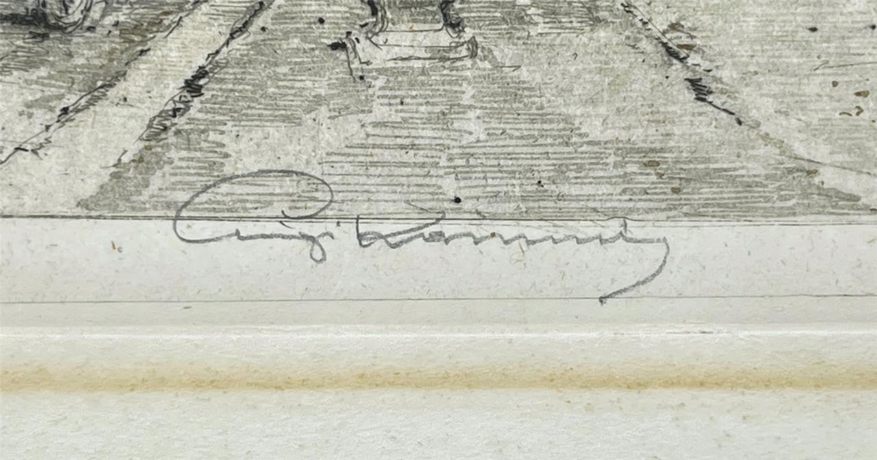 Luigi Kasimir (1881-1962) Signed Etching The Minaret Fifth Avenue New York USA2