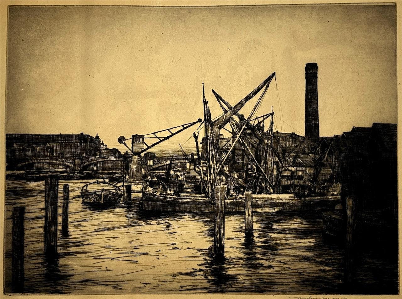 Mortimer Menpes (1855-1938) - Pencil Signed Etching - The Pool of London0
