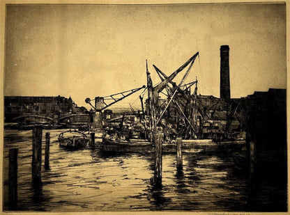 Mortimer Menpes (1855-1938) - Pencil Signed Etching - The Pool of London0