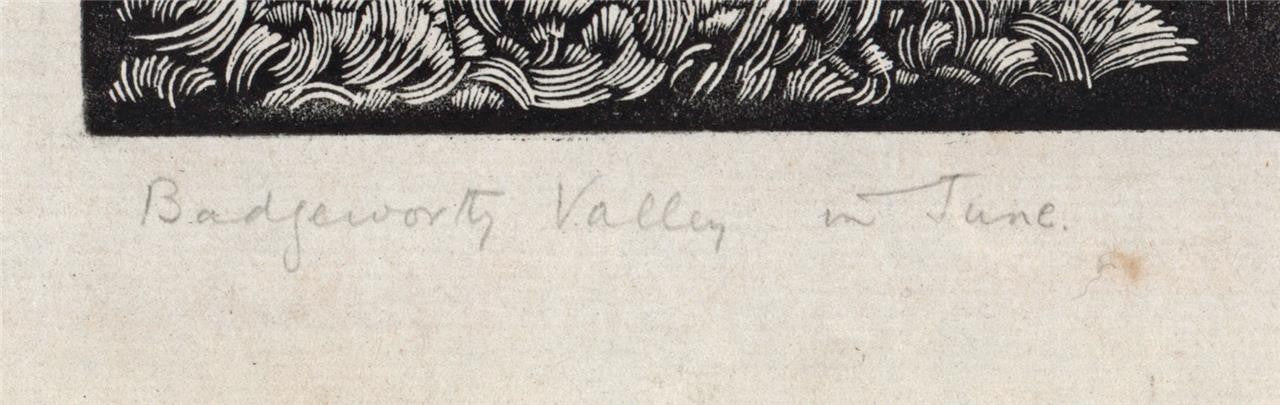 Dorothy Josephine Coke (1897-1979) Pencil Signed Woodcut - Badgeworth Valley3
