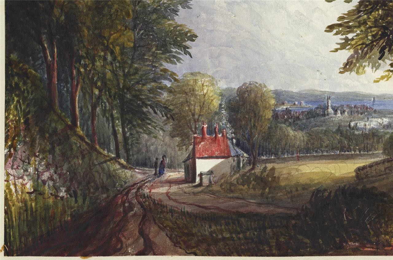 Mary Webster (1794-1883) Watercolour Painting - Distant View Of Eastbourne 18483