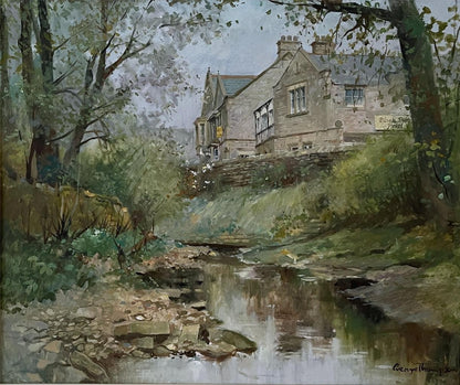 George Thompson (1934-2019) Oil Painting The Black Swan At Ravenstonedale1