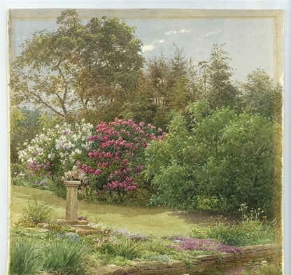 Charles Edward Brittan Jnr (1870-1949) Watercolour Painting 1941 - Garden Scene3