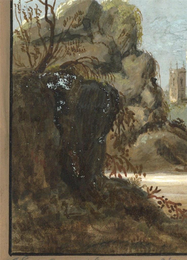 The Castle Of St Ronan's St Ronan's Well - Small Gouache Painting 19th Century5