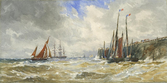Manner Of T B Hardy - Watercolour Painting - Ramsgate Pier - 19th Century0