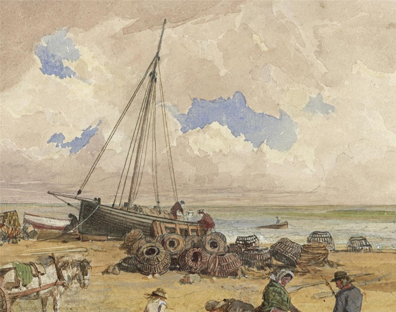 G. R. Smith Watercolour Painting Shanklin Isle Of Wight 1882  19th Century5