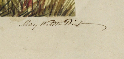 Mary Webster (1794-1883) Watercolour Painting - Fields Near Eastbourne 18422