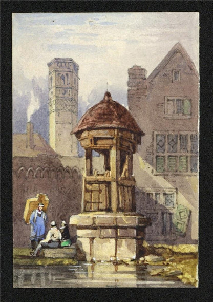 Style Of Samuel Prout Cologne Germany Watercolour Painting - 19th Century1